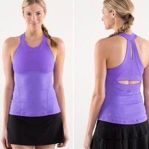 LULULEMON Run: Make It Count Purple Tank Top fits like Size 8